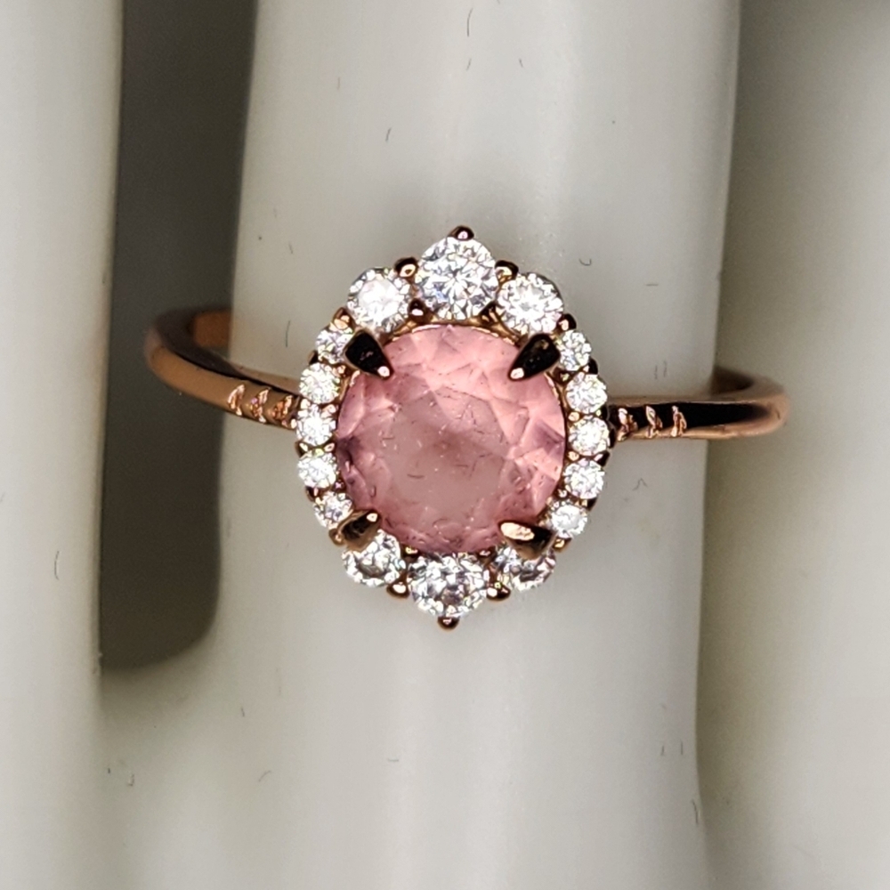 Sz.9 Pink And Gold-toned S925 Ring